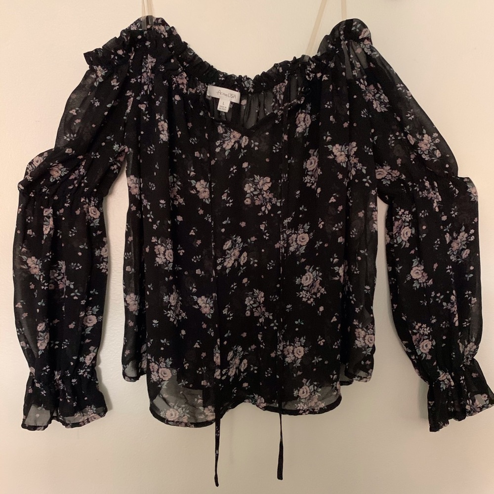 Floral off the shoulder top